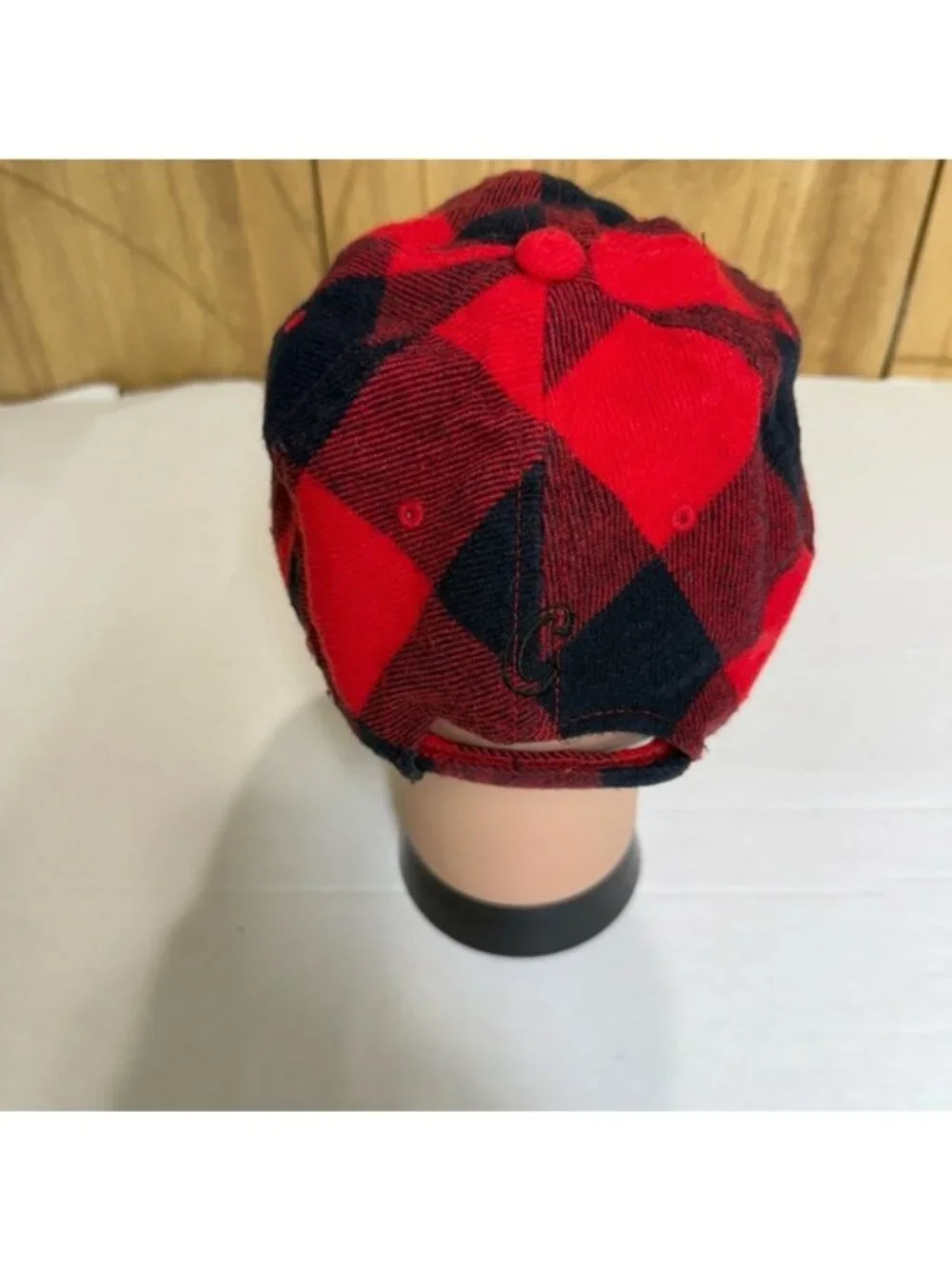 Cabela’s Red Black Buffalo Plaid Baseball Cap Adjustable Hunting Unisex Hat